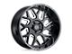 Black Rhino Reaper Gloss Black Milled Wheel; 22x11.5; -44mm Offset (99-04 Jeep Grand Cherokee WJ)