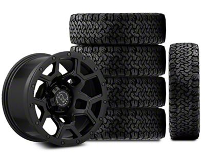 17x9.5 Black Rhino Overland & 33in BF Goodrich All-Terrain T/A KO Tire Package; Set of 5 (18-24 Jeep Wrangler JL)