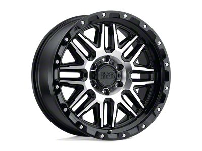 Black Rhino Alamo Gloss Black with Machined Face and Stainless Bolts Wheel; 18x9 (18-24 Jeep Wrangler JL)