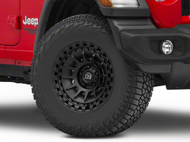 Black Rhino Barrage Matte Black Wheel; 17x8.5 (18-24 Jeep Wrangler JL)