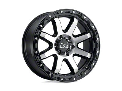 Black Rhino Coyote Gloss Black with Machined Face and Stainless Bolts Wheel; 18x9; -18mm Offset (18-24 Jeep Wrangler JL)