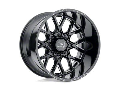 Black Rhino Grimlock Gloss Black Milled Wheel; 20x11.5; -44mm Offset (18-24 Jeep Wrangler JL)