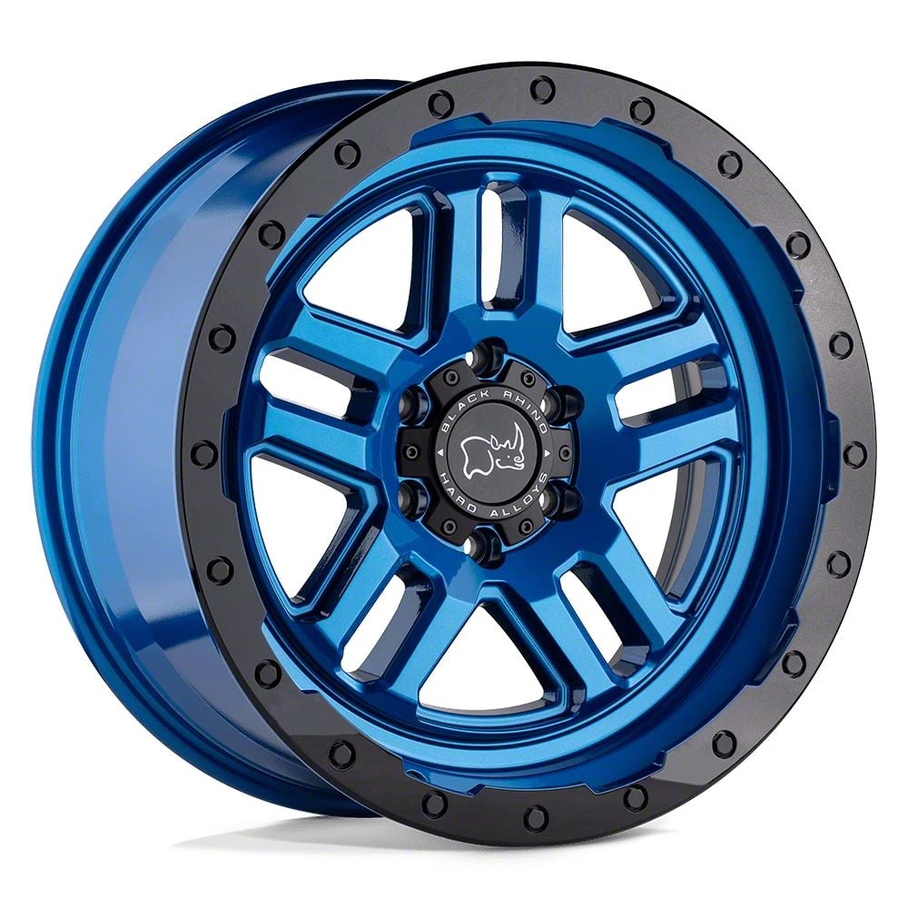 Black Rhino Jeep Wrangler Barstow Dearborn Blue with Black Ring Wheel ...