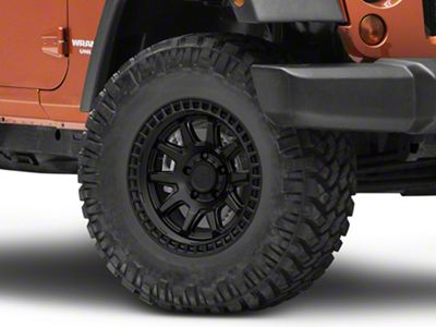 Black Rhino Calico Matte Black Wheel; 17x8.5 (07-18 Jeep Wrangler JK)