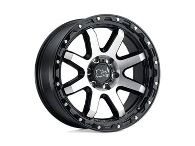 Black Rhino Coyote Gloss Black with Machined Face and Stainless Bolts Wheel; 18x9; -18mm Offset (07-18 Jeep Wrangler JK)