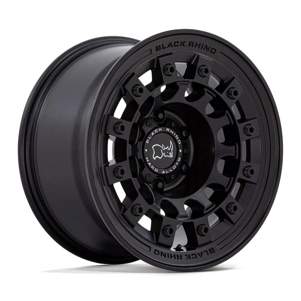 Black Rhino Jeep Wrangler Fuji Matte Black Wheel; 17x9; -12mm Offset  BR004MX17905012N (07-18 Jeep Wrangler JK) - Free Shipping