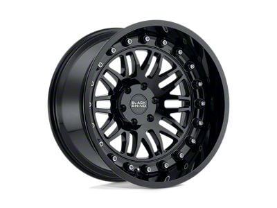 Black Rhino Fury Gloss Black Wheel; 20x11.5 (07-18 Jeep Wrangler JK)