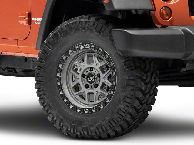 Black Rhino Kelso Battleship Gray Wheel; 17x9 (07-18 Jeep Wrangler JK)