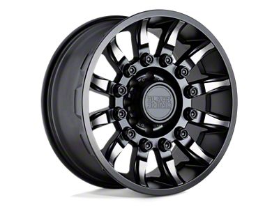 Black Rhino Mission Matte Black with Machined Tinted Spokes Wheel; 18x9 (07-18 Jeep Wrangler JK)