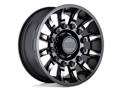 Black Rhino Mission Matte Black with Machined Tinted Spokes Wheel; 20x9; 2mm Offset (07-18 Jeep Wrangler JK)