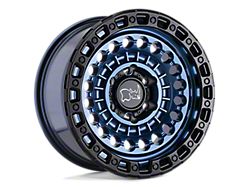 Black Rhino Sentinel Cobalt Blue with Black Ring Wheel; 20x9.5; -18mm Offset (07-18 Jeep Wrangler JK)