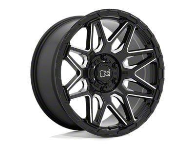 Black Rhino Shockwave Gloss Black Milled Wheel; 20x12 (07-18 Jeep Wrangler JK)