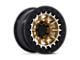 Black Rhino Tusk Matte Gold with Machined Ring Wheel; 17x8.5 (07-18 Jeep Wrangler JK)