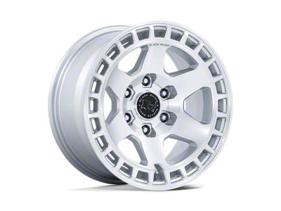 Black Rhino Bahari Gloss Silver with Machined Face Wheel; 17x8.5; -10mm Offset (18-24 Jeep Wrangler JL)