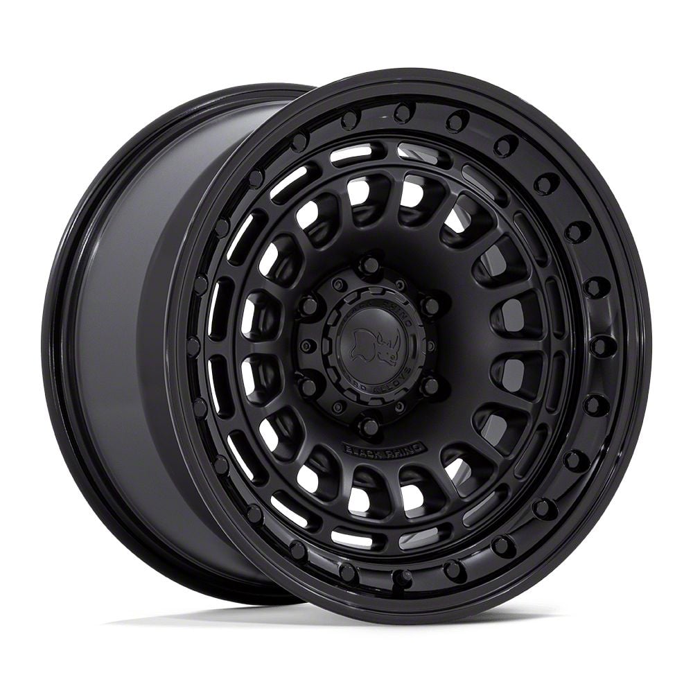 Black Rhino Jeep Wrangler Sahara Matte Black with Gloss Black Lip Wheel ...