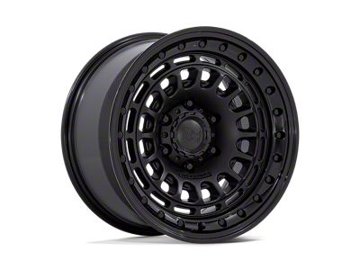 Black Rhino Sahara Matte Black with Gloss Black Lip Wheel; 17x9; 0mm Offset (18-24 Jeep Wrangler JL)