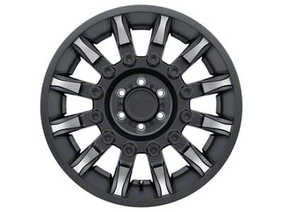 Black Rhino Mission Matte Black Machined Wheel; 17x8.5; 0mm Offset (18-24 Jeep Wrangler JL)