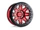 Black Rhino Rift Beadlock Candy Red with Black Ring Wheel; 17x8.5 (97-06 Jeep Wrangler TJ)