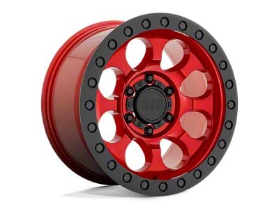 Black Rhino Riot Candy Red with Black Ring and Bolts Wheel; 17x9 (18-24 Jeep Wrangler JL)