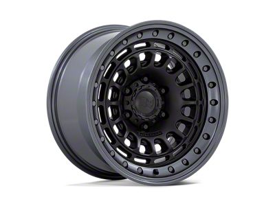 Black Rhino Sahara Matte Black with Gunmetal Lip Wheel; 17x9 (07-18 Jeep Wrangler JK)