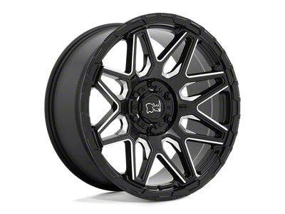 Black Rhino Shockwave Gloss Black Milled Wheel; 20x9.5 (18-24 Jeep Wrangler JL)