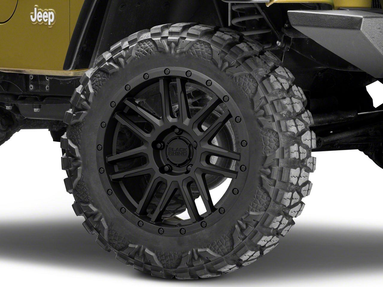 Black Rhino Jeep Wrangler Arches Matte Black Wheel; 20x9.5