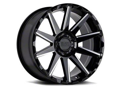 Black Rhino Typhoon Gloss Black Milled Wheel; 17x9.5 (18-24 Jeep Wrangler JL)