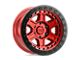 Black Rhino Reno Candy Red with Black Ring and Bolts Wheel; 17x9 (87-95 Jeep Wrangler YJ)