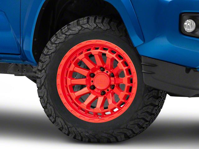 Black Rhino Raid Gloss Red 6-Lug Wheel; 18x9.5; 12mm Offset (16-23 Tacoma)