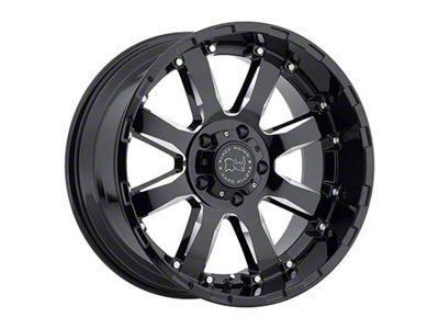 Black Rhino Sierra Gloss Black Milled 6-Lug Wheel; 20x11.5; -44mm Offset (16-23 Tacoma)