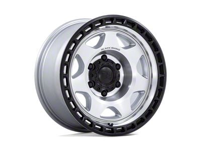 Black Rhino Voyager Silver Machined Face with Matte Black Lip 6-Lug Wheel; 17x8.5; 0mm Offset (16-23 Tacoma)