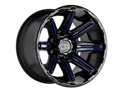 Black Rhino Rampage Gloss Black with Red Inner Lip 6-Lug Wheel; 20x9.5; 12mm Offset (17-24 Titan)