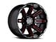 Black Rhino Rampage Gloss Black with Red Inner Lip 6-Lug Wheel; 20x12; -44mm Offset (17-24 Titan)