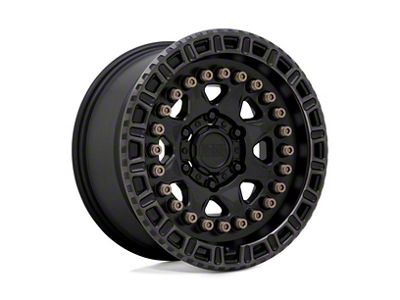 Black Rhino Carbine Matte Black with Machined Tinted Ring and Bronze Bolts 6-Lug Wheel; 18x9; -18mm Offset (16-24 Titan XD)