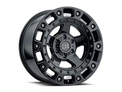 Black Rhino Cinco Gloss Black with Stainless Bolts 6-Lug Wheel; 18x9.5; -18mm Offset (16-24 Titan XD)