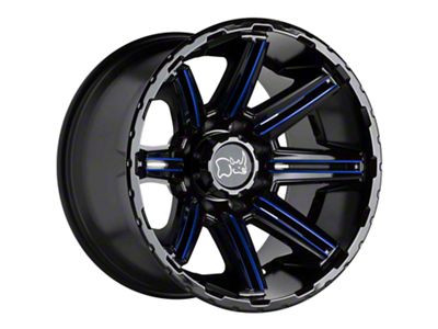 Black Rhino Rampage Gloss Black with Red Inner Lip 6-Lug Wheel; 20x9.5; 12mm Offset (16-24 Titan XD)