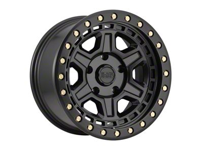 Black Rhino Reno Matte Black with Brass Bolts 6-Lug Wheel; 18x9.5; 12mm Offset (16-24 Titan XD)