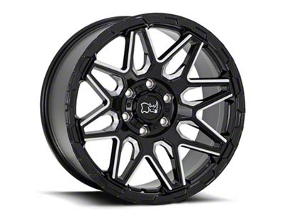 Black Rhino Shockwave Gloss Black Milled 6-Lug Wheel; 20x9.5; -18mm Offset (16-24 Titan XD)