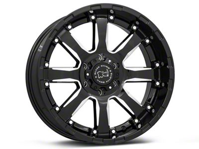 Black Rhino Sierra Gloss Black Milled 6-Lug Wheel; 20x10; -12mm Offset (16-24 Titan XD)