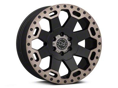 Black Rhino Warlord Matte Black with Machined Dark Tint Lip 6-Lug Wheel; 18x9; -12mm Offset (16-24 Titan XD)