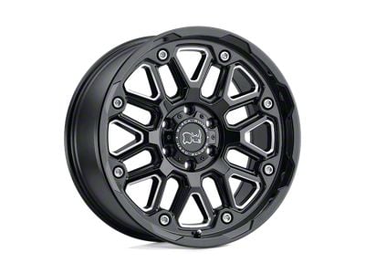 Black Rhino Hollister Gloss Black with Milled Spokes 6-Lug Wheel; 20x9.5; 12mm Offset (22-24 Tundra)