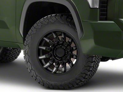 Black Rhino Mission Matte Black with Machined Tinted Spokes 6-Lug Wheel; 18x9; -18mm Offset (22-24 Tundra)