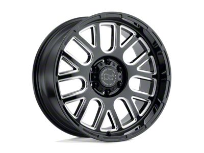 Black Rhino Pismo Gloss Black with Milled Spokes 5-Lug Wheel; 18x9.5; 6mm Offset (14-21 Tundra)