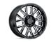 Black Rhino Pismo Gloss Black with Milled Spokes 5-Lug Wheel; 18x9.5; 6mm Offset (14-21 Tundra)