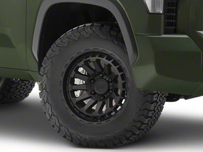 Black Rhino Raid Matte Black 6-Lug Wheel; 18x9.5; 12mm Offset (22-24 Tundra)