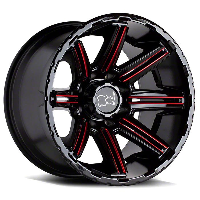 Black Rhino Tundra Rampage Gloss Black With Red Inner Lip 6-lug Wheel 