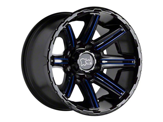 Black Rhino Rampage Gloss Black with Red Inner Lip 6-Lug Wheel; 20x9.5; 12mm Offset (22-24 Tundra)