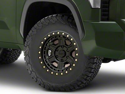 Black Rhino Reno Matte Black with Brass Bolts 6-Lug Wheel; 17x9; 0mm Offset (22-24 Tundra)