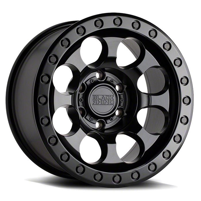 Black Rhino Tundra Riot Matte Black 6-Lug Wheel; 17x9; 12mm Offset ...