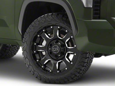 Black Rhino Sierra Gloss Black Milled 6-Lug Wheel; 22x10; -12mm Offset (22-24 Tundra)